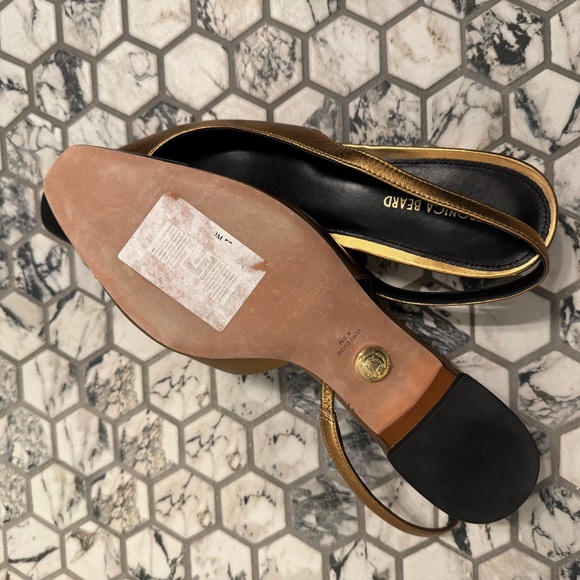 Veronica Beard Black and Gold Heels Never Worn - Picture 3 of 4
